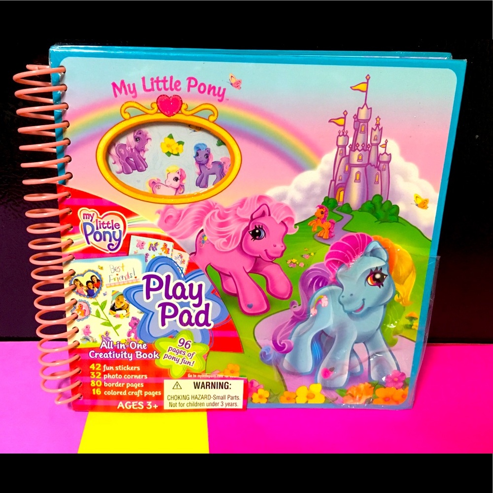 My Little Pony VTG 2004 Play Pad Hardcover NEW